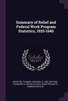 Summary of Relief and Federal Work Program Statistics, 1933-1940