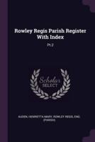 Rowley Regis Parish Register With Index