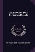 Journal Of The Royal Horticultural Society