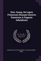 Diss. Inaug. De Lapsu Primorum Humani Generis Parentum a Paganis Adumbrato