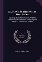 A List Of The Birds Of The West Indies