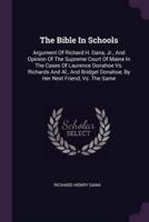 The Bible In Schools