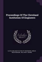 Proceedings Of The Cleveland Institution Of Engineers
