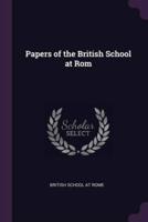Papers of the British School at Rom