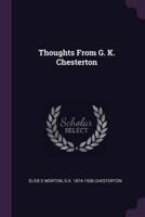 Thoughts From G. K. Chesterton