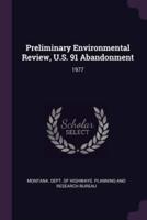 Preliminary Environmental Review, U.S. 91 Abandonment