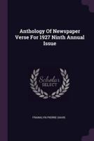 Anthology of Newspaper Verse for 1927 Ninth Annual Issue