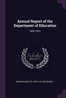 Annual Report of the Department of Education