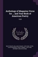 Anthology of Magazine Verse for ... And Year Book of American Poetry