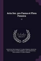 Acta Soc. Pro Fauna Et Flora Fennica