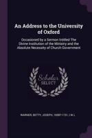 An Address to the University of Oxford