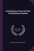 Contributions From the New York Botanical Garden