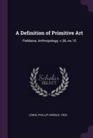 A Definition of Primitive Art