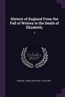 History of England From the Fall of Wolsey to the Death of Elizabeth;