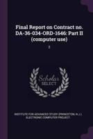 Final Report on Contract No. DA-36-034-ORD-1646