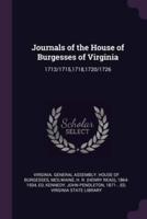 Journals of the House of Burgesses of Virginia