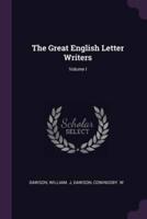 The Great English Letter Writers; Volume I