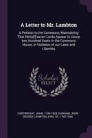 A Letter to Mr. Lambton