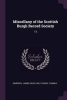 Miscellany of the Scottish Burgh Record Society
