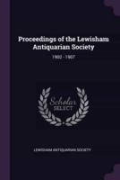 Proceedings of the Lewisham Antiquarian Society