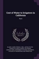 Cost of Water to Irrigators in California