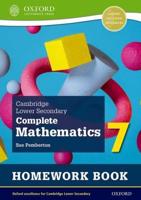 Cambridge Lower Secondary Complete Mathematics. 7 Homework Book