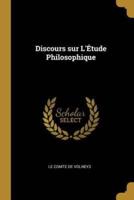 Discours Sur L'Étude Philosophique