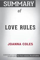 Summary of Love Rules by Joanna Coles: Conversation Starters