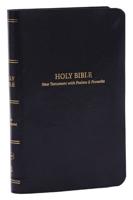 KJV Holy Bible: Pocket New Testament With Psalms and Proverbs, Black Leatherflex, Red Letter, Comfort Print: King James Version