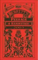 Debrett's Peerage & Baronetage 2003