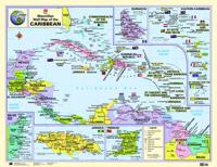 Caribbean Wall Map Paper Edition