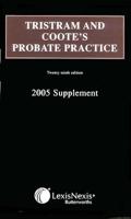 Tristram and Coote's Probate Practice. 29th Ed. Supplement