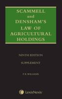 Scammell and Densham's Law of Agricultural Holdings, Ninth Edition. Supplement