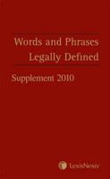 Words and Phrases Legally Defined. Supplement 2010