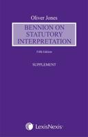 Bennion on Statutory Interpretation, Fifth Ed. Supplement