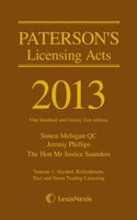 Paterson's Licensing Acts 2013