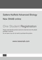 Salters Nuffield Advanced Biology AS Online Website Pin Code Single