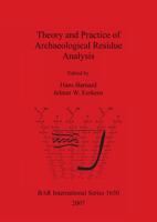 Theory and Practice of Archaeological Residue Analysis