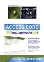 Language Leader Pre-Intermediate MyLab and Access Card