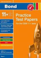 Bond CEM Style 11+ Practice Test Papers 1