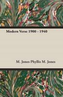 Modern Verse 1900 - 1940