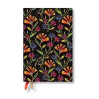 Wild Flowers (Playful Creations) Mini 18-Month Horizontal Hardback Dayplanner 2025 (Elastic Band Closure)