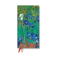 Paperblanks 2025 Weekly Planner Van Gogh Irises Van Gogh Irises 12-Month Slim Horizontal Elastic Band 160 Pg 100 GSM