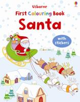 First Colouring Book Santa + Stickers