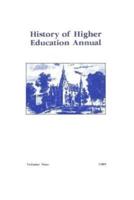 History of Higher Education Annual: 1989