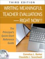 Writing Meaningful Teacher Evaluations--Right Now!!