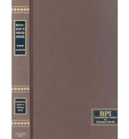 Bookman's Price Cumulative Index to Volumes 80-85