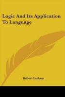 Logic and Its Application to Language