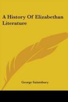 A History Of Elizabethan Literature