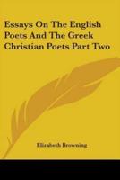 Essays On The English Poets And The Greek Christian Poets Part Two